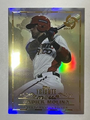 2013 Topps Tribute WBC Yadier Molina Puerto Rico - Image 1 of 2