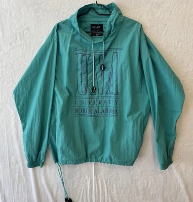VTG 90s Gear For Sports University North ALA Windbreaker Jacket Pullover M Teal - Image 1 of 4