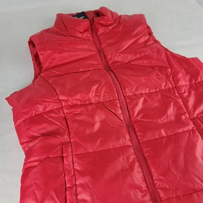 NUEVO CON ETIQUETAS Jackson Hole Prendas exteriores Para mujeres Chaleco acolchado liso Cremallera completa Cuello falso Rosa L Foto 1 de 4
