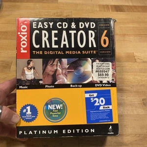 ROXIO EASY CD & DVD CREATOR VERSION 6 DISC With CD KEY - Picture 1 of 8