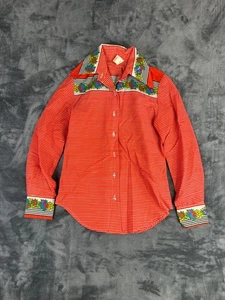 Vintage 1970s Ginger Tree by Girltown Western Picnic Shirt USA Women’s 7-10 - Picture 1 of 9