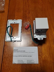 Legrand Pop Out Outlet White 1-Gang 1000W 125V 22.5cu in. ARPTR151GW2 - Picture 1 of 9