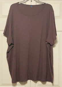 Camiseta acanalada Old Navy Plus Luxe para mujer 4X Wild Currant - Imagen 1 de 4