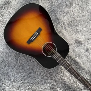 G-J45 Acoustic Guitar Sunburst Solid Spruce Top Rosewood Fretboard Dot Inlay - Picture 1 of 8