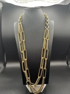 Vintage 32”-35” Necklace Gold Tone Soft Mesh Chain Links # 270 - Picture 1 of 4