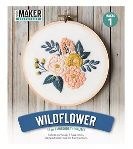 Leisure Arts Wildflowers 6 Inch Embroidery Kit 49806 - Picture 1 of 1