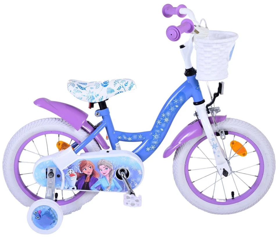14 Zoll Kinder Mädchen Fahrrad Rad Frozen 2 Eiskönigin Elsa Mädchenfahrrad Bike  - Bild 1 von 4