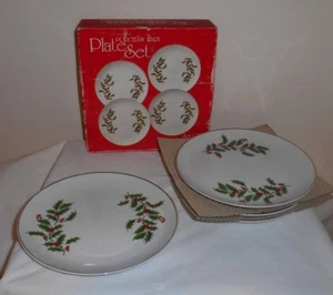 Raj 4 Teller 8" Christmas Collection Set PORZELLANWARE unbenutzt in Box - Japan - Bild 1 von 8