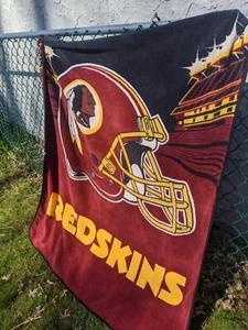 Washington Redskins Large Soft Fleece Throw Blanket 48x56 - Picture 1 of 2