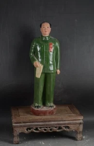 Chinesische antike Kulturrevolution Vorsitzender MAO Porzellan Mao Zedong Statue - Bild 1 von 8