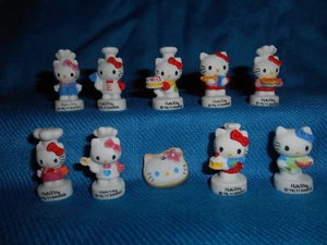 HELLO KITTY Cook CHEF Bäcker Set 10 Minifiguren französisches Porzellan FEVES Figuren - Bild 1 von 12