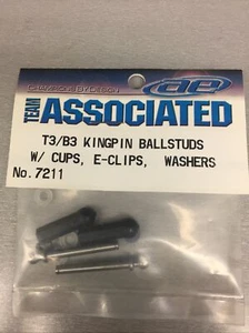 Team Associated 7211 RC10 B3 T3 Kingpin Ball End Cups E-Clips Washers ASC7211 - Picture 1 of 2