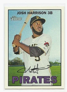 2016 Topps Heritage Baseball Card #256 Josh Harrison Pittsburgh Pirates Mint - Picture 1 of 3