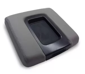 Fits 2014-2019 GMC Sierra Vinyl Leather Center Console Lid Armrest Cover Gray - Picture 1 of 6