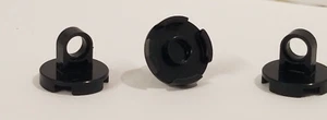 LEGO Technic Lot of 3 Black Round Ring Loop Top String Holder 2x2 Cap Top Hole - Picture 1 of 1