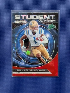 2024 Panini Prizm Draft Picks Student Orientation J.Michael Sturdivant Red Ice - Bild 1 von 2