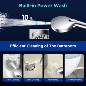 Filter Shower Head-10 Modes, High Pressure Water-Saving, DOE Certified, 71" Hose - Picture 1 of 9