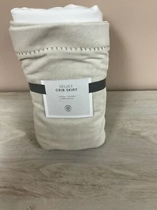 Pottery Barn Kids Jeremiah Brent Velvet Crib Skirt 16” Drop NWOT - Picture 1 of 3