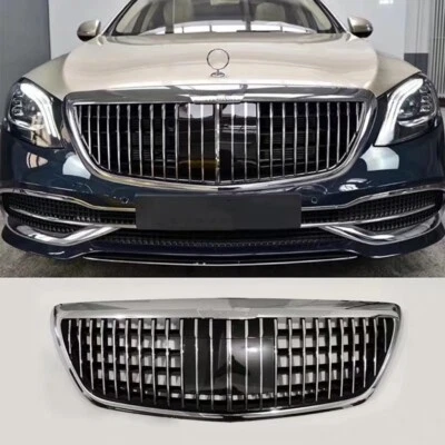 For Mercedes-Benz W222 S400 S450 S550 S560 S60 14-20 Front Racing Grill with ACC - Imagem 1 de 4