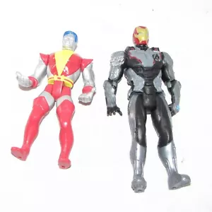 Colossus 5" Figure Toybiz Marvel X-Men Vtg 91 Working Lift w Ironman 2x lot - Picture 1 of 5