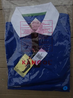 Camisa Polo Kangol Samuel L Jackson Para Hombres PEQUEÑA Golf Bloque de Color Azul Blanca NUEVA Foto 1 de 4