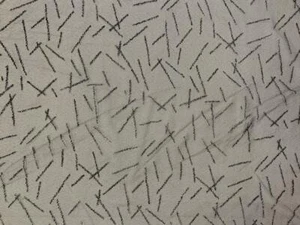 Tela de tul geométrica abstracta metálica negra semi elástica de 60" de ancho - Imagen 1 de 2