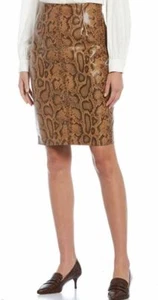 ANTONIO MELANI Luxury Collection Caroline Leather Skirt Snake Print sz XL NWT - Picture 1 of 5