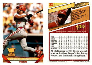 Reggie Sanders 1993 Topps Baseball Card 83  Cincinnati Reds