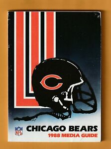 1988 Chicago Bears Media Guide Mike Ditka Jim McMahon William Perry B1