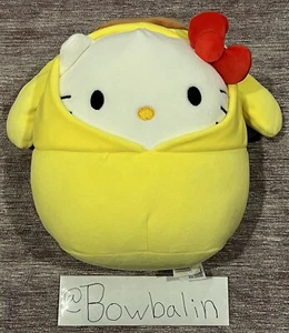 Squishmallow Hello Kitty as Pompompurin 8” Plush w Removable Hoodie, Ships Fast - Picture 1 of 4