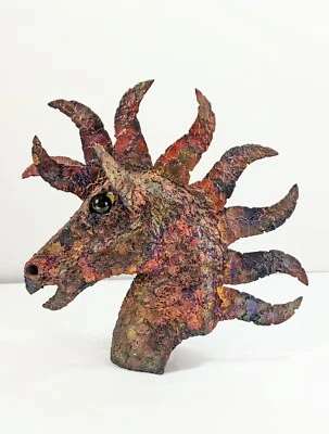 Busto Cabeza de Caballo de Bronce MCM De Colección Arte en Metal Estilo Ricardo Preciado Foto 1 de 4