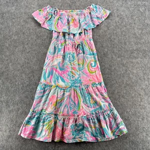 Lilly Pulitzer Mini Mila Shift Dress Light Pascha Pink Girls Size S - Picture 1 of 12
