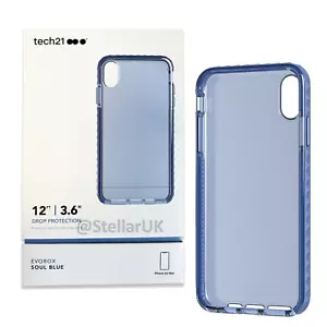 Genuine Tech21 Evo Rox Case Cover for iPhone XS Max - Soul Blue - Picture 1 of 1