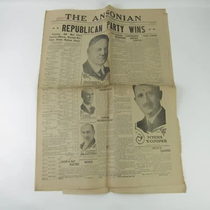 The Ansonian Newspaper Ansonia Darke County Ohio Thursday Nov 1928 Antique RARE - Picture 1 of 15