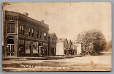 Postcard RPPC c1910s Epworth IA Main St. Looking West Post Office Horse Carriage