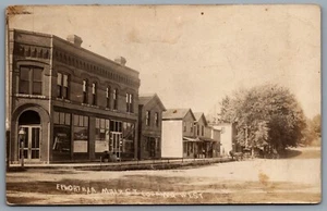 Postcard RPPC c1910s Epworth IA Main St. Looking West Post Office Horse Carriage - Picture 1 of 2