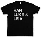 Han Luke & Leia T-Shirt Darth Solo X Red Star Five Wars Wing Skywalker Vader