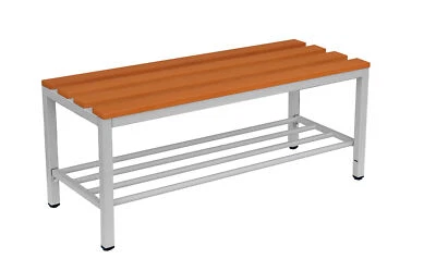 Sitzbank Garderobensitzbank Umkleidebank freistehend 100cm Buche Schuhrost 80126 - Bild 1 von 2