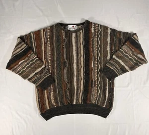 Suéter Pullover Abstracto Multicolor Italiano Estilo Coogi Para Hombres Talla Grande - Imagen 1 de 5