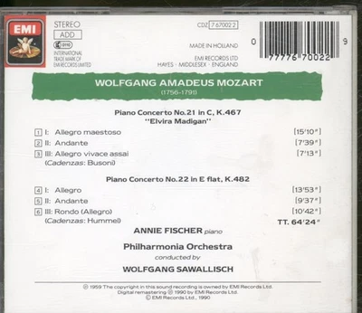 CDZ7670022 Annie Fischer, Wolfgang Sawallisch Mozart - Klavierkonzert Nr. 21 & - Bild 1 von 3