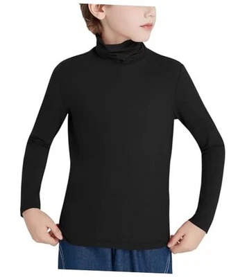 Camisa térmica Dreammonkey Boys cuello alto manga larga tortuga 12 años negra Foto 1 de 4