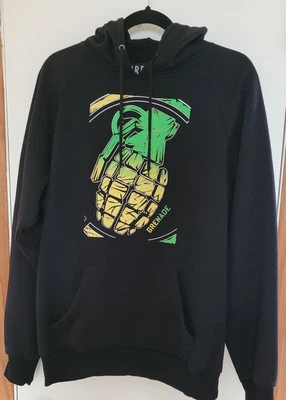 Sudadera con Capucha GRENADE Edición Estándar Negra Pullover Gráfico Talla GRANDE Foto 1 de 4