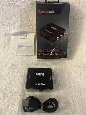 New Open Box Blackweb HDMI To Composite AV Adapter 1080p BWA18AV004 - Image 1 of 4