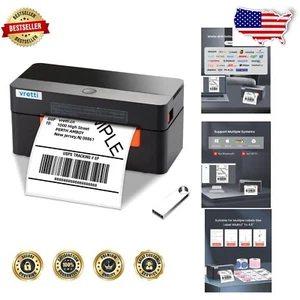 Portable 4x6 Thermal Shipping Label Printer - No Ink, Multi-Platform Compatible - Picture 1 of 9