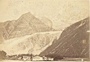 France Mont Blanc Glacier Montanvert Old CDV Photo 1880 - Picture 1 of 2