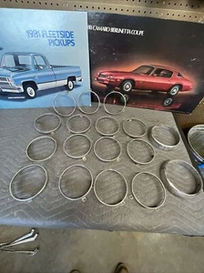 Trim Rings Mopar Headlight bezel 17 Pieces Vintage Auto Parts OEM 1950s 1960 - Picture 1 of 6