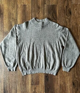 Vintage Covington Half Turtleneck 50% Merino Wool Heather Gray Women's Large - Picture 1 of 7