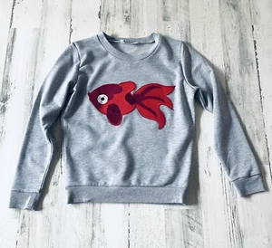 Compania Fantastica Women's Size XS Koi Fish Embroidered Sweatshirt Crewneck - Picture 1 of 5