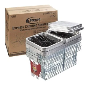 Sterno Chafing Dish Buffet Set - Catering Supplies Buffet Display - Pack of 9 - Bild 1 von 6