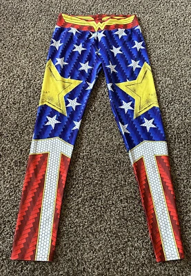 Leggings Mujer Maravilla Logo con Estrellas Leggings en Línea Entrenamiento Halloween Talla Mediana Foto 1 de 4